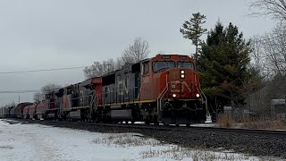 CN Trains in Morrice and Perry, MI (2/6/25)