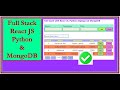 Building a Full Stack Web App with React JS, Python & MongoDB : Complete Tutorial