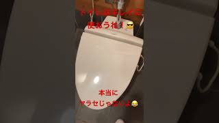 道の駅のトイレでペーパーが散乱してたから、キレイにしたよ😊#shorts