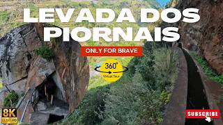 😱 Maximum adrenaline at the Levada dos Piornais- Madeira | Not for the faint-hearted!💀 | 360º 8K