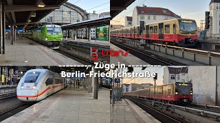 Züge in Berlin Friedrichstraße am 19. Januar 2025