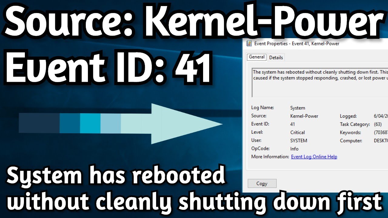 Fix Random Shutdown | Kernel Power, Event ID: 41 - YouTube