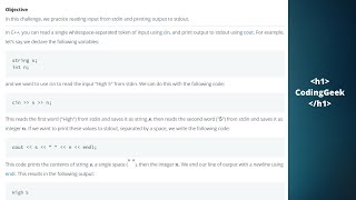 Hackerrank Solution| Input and Output| C++