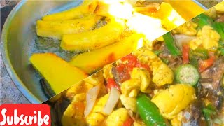 Ackee and salt mackerel with Jamaican fried breadfruit