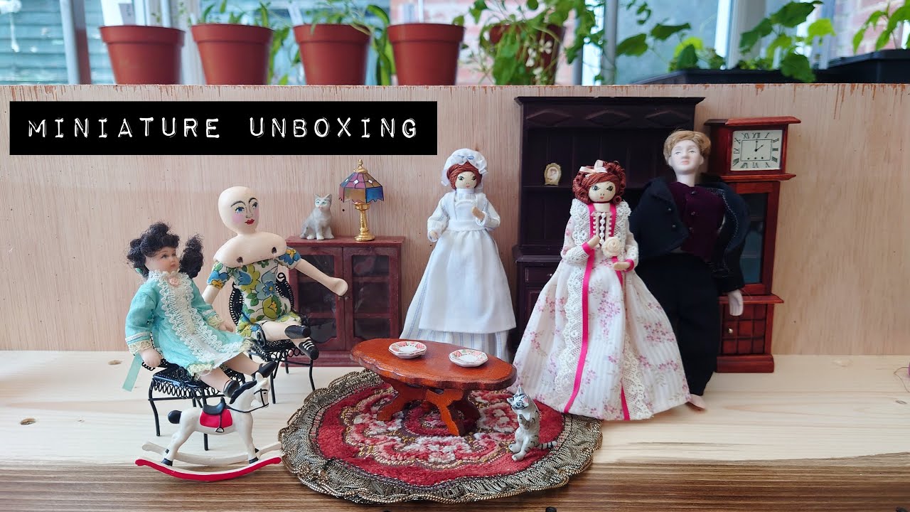 Miniature Unboxing Of Dolls House Items Furniture And Dolls Youtube
