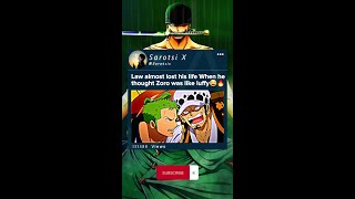 Law almost lost his life When he thought Zoro was like luffy #Zoro #Law #Onepiec
