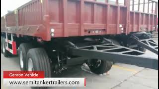 Truck Full Trailer for Sale from China Genron Factory export to Mongolia Market