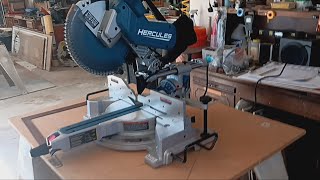 Harbor Freight 12-Inch Sliding Double Compound Miter Saw, Box Opening and Review