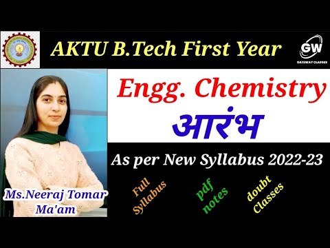 Introduction To Syllabus I Engg.Chemistry I B.Tech First Year - YouTube