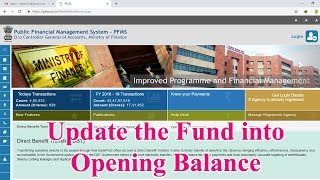 PFMS How to update the Opening Balance, Fund received from Other sources, and interest #PFMS