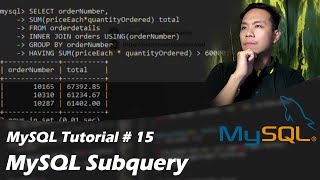 SQL Tutorial 15: SUBQUERY - CodeLikeLD Tagalog Tutorials