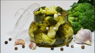 Хрустящая зеленая закуска. Маринованная брокколи.