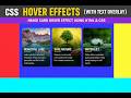CSS Hover Effects Tutorial  | Image Card Hover Effect Using HTML & CSS