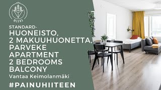 Standard-huoneisto, 2makuuhuonetta | Standard Apartment, 2Bedrooms | Hiisi Homes Vantaa Keimolanmäki