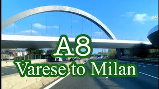 Traveling A8 Highway[Varese(Taino) To Milan]Travel Vlog Italy