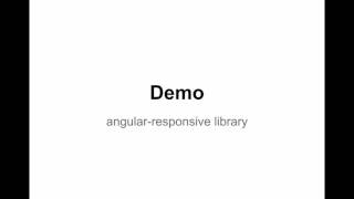 AngularJS Building: Responsive Web Design