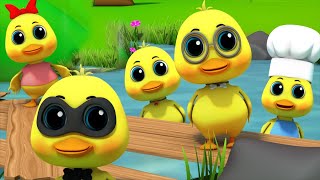 Lima bebek kecil | belajar berhitung | sajak anak-anak | lagu bebek untuk anak-anak | 5 Little Ducks