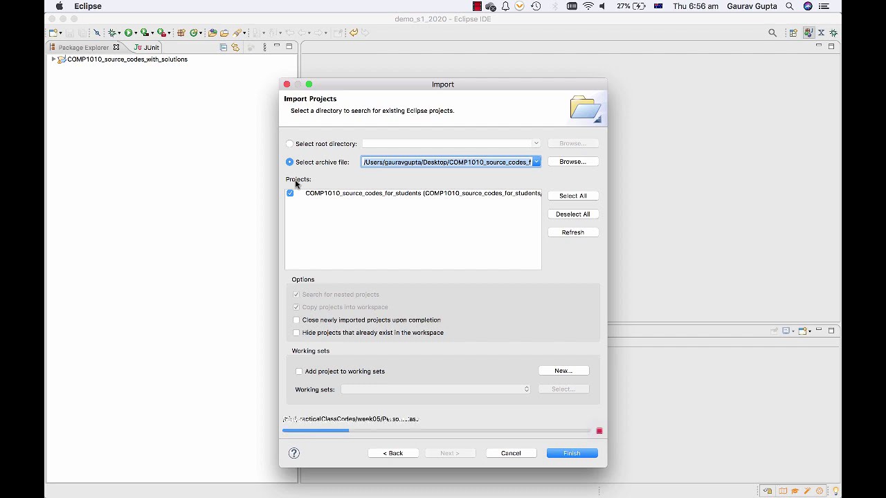 Importing Projects From Archive File In Eclipse (including Fix For ...