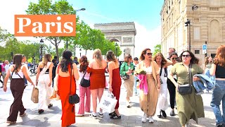 Paris , France 🇫🇷  - Paris busy weekend - Champs Elysées , May 25, 2024 | Paris 4K HDR