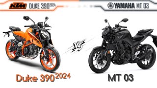 All new Ktm duke 390 2024 vs Yamaha mt 03 | Comparison | Mileage | Top Speed | Price | Bike Informer