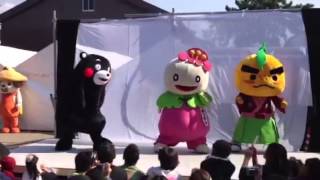 ゆるキャラまつりin彦根2012・あべのんステージにくまモン、やなな登場