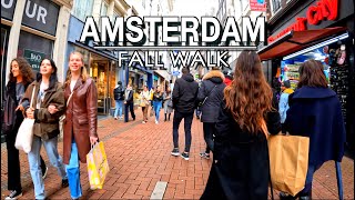 Amsterdam First Day of Fall Walk The Netherlands| 5k 60| Amsterdam City Sounds