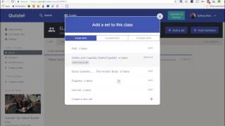 Quizlet - Classes and Sharing