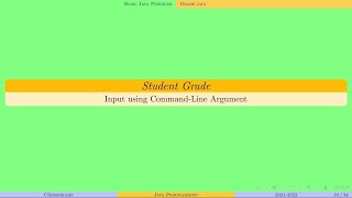 Student Grade using Command-Line Argument | Java Programming | Practical Program 03