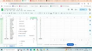 Sorting,filtering and grouping in google sheet