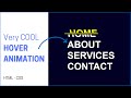 Create Split Hover Animation | CSS & HTML
