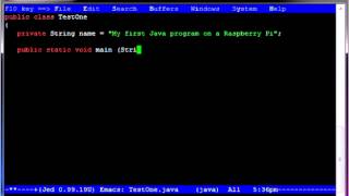 A first simple Java program on a Raspberry Pi