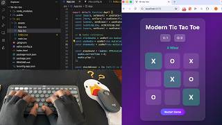 Modern Tic Tac Toe with React & TailwindCss - ASMR Programming