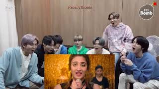 BTS reaction to VAASTE - Dhwani song | New reaction | PeachyGlosss