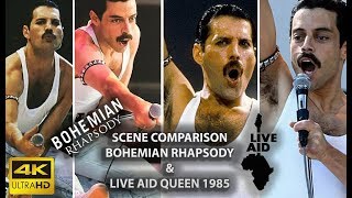 Bohemia Rhapsody Movie 2018 VS Live Aid Queen 1985
