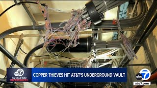 Cable copper thieves hit AT&T underground vault in Southern California