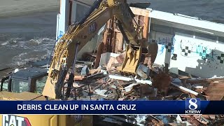 Santa Cruz Wharf collapse: Bathrooms that washed up onshore being removed