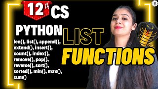 Python Lists | All the Functions | Class 12 Computer Science | Boards 2026