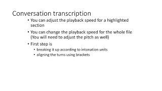 Preparing a transcript