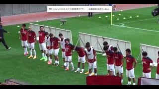 2014J1第25節 仙台0-1鹿島 試合前の挨拶