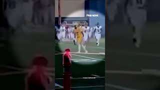 WATCH: High school football player EJECTED after hitting player holding American flag