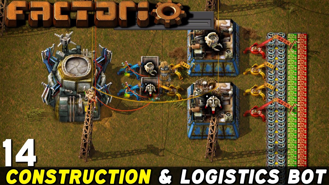 Factorio 14 Building Robots Tips Guide Youtube