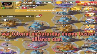 war tutorial on saturday enemy buster alliance duel