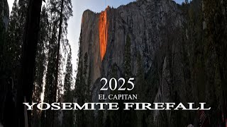 |4K| Yosemite Firefall 2025| El Capitan #firefall #horsetailfall #elcapitan #yosemitewinter