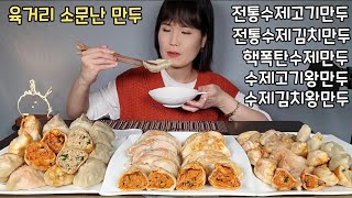 (CC자막유)청주 육거리소문난만두 수제만두 핵폭탄만두 고기왕만두 김치왕만두 전통고기만두 전통김치만두 만두 먹방 Meat kimchi dumpling eating show餃子モッパン