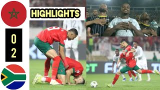 Morocco vs South Africa 0-2 goals highlights. Achraf Hakimi missed Penalty. Afcon