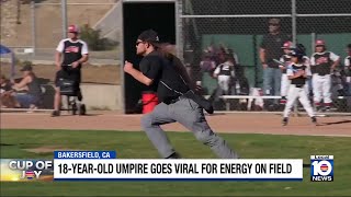 Teen umpire goes viral, but not for controversial call