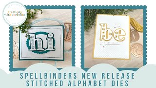 Spellbinders New Release: Stitched Alphabet Dies and Glimmer Plates