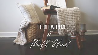 THRIFT WITH ME + HAUL | Organic Modern and Farmhouse Thrifting | Room Makeover Thrift Shopping