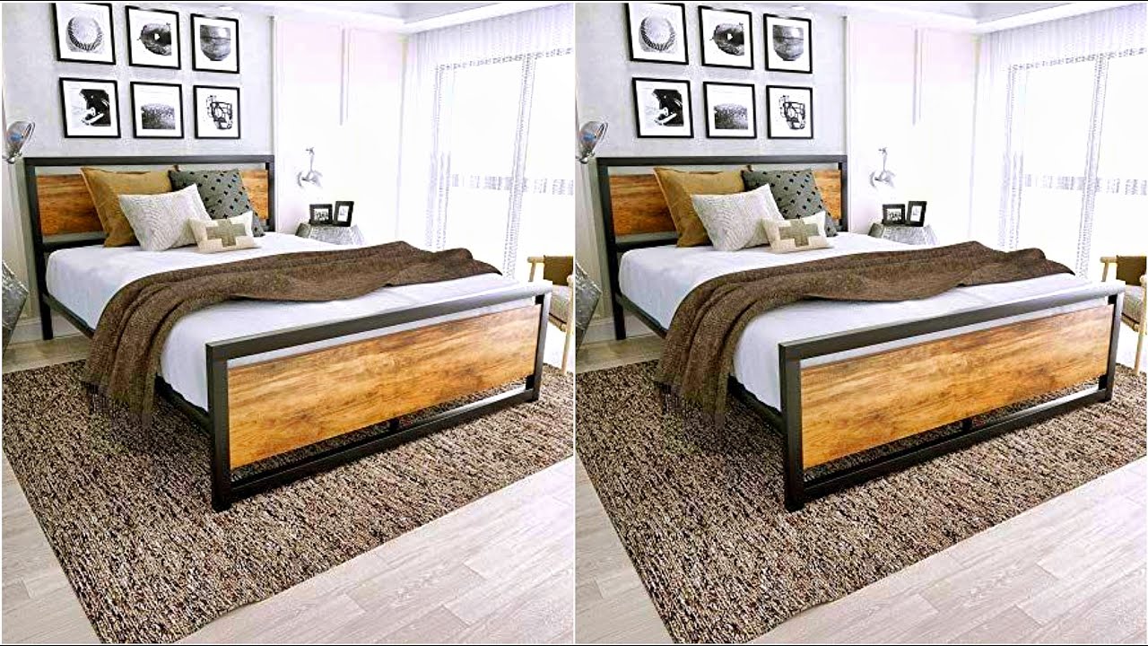 Wood & Metal Bed Design Ideas 2021 - Metal Furniture Ideas - YouTube