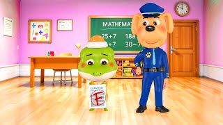 OH NO!! Little Frog Get An F At School?! | Labrador 3D Animation | Sheriff Labrador Animation